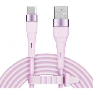 Kabel USB - USB C Ładowanie i Przesył Danych, Różowy