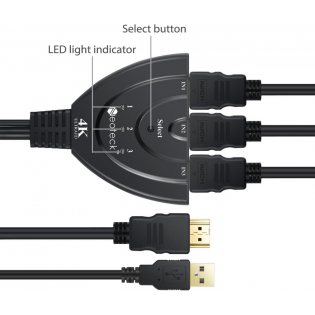 Switch HDMI 4K z 3 Portami...